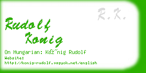 rudolf konig business card